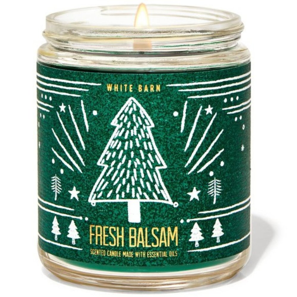 White Barn Fresh Balsam 7.0 Ounces Single Wick Scented Candle